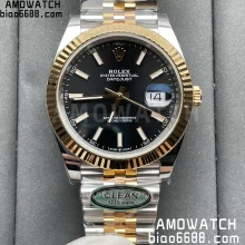 Rolex DateJust 41 126333-0014 Clean 1:1 Best Edition 904L Steel Black Stick Dia