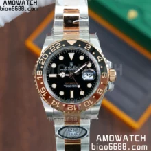 Rolex GMT-Master II 126711 CHNR Black/Brown Ceramic Clean Factory Best Edition on SS/RG Bracelet DD3285 CHS
