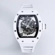 BBR厂【V3】  RICHARD MILLE理查德米勒（理查德米尔）RM055 RM-055 白色陶瓷表壳橡胶表带腕表