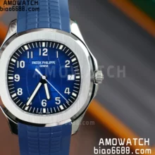 Patek Philippe Aquanaut 5168G-001 SS 3KF Best Edition Blue Dial on Blue Rubber Strap A324 Super Clone V3
