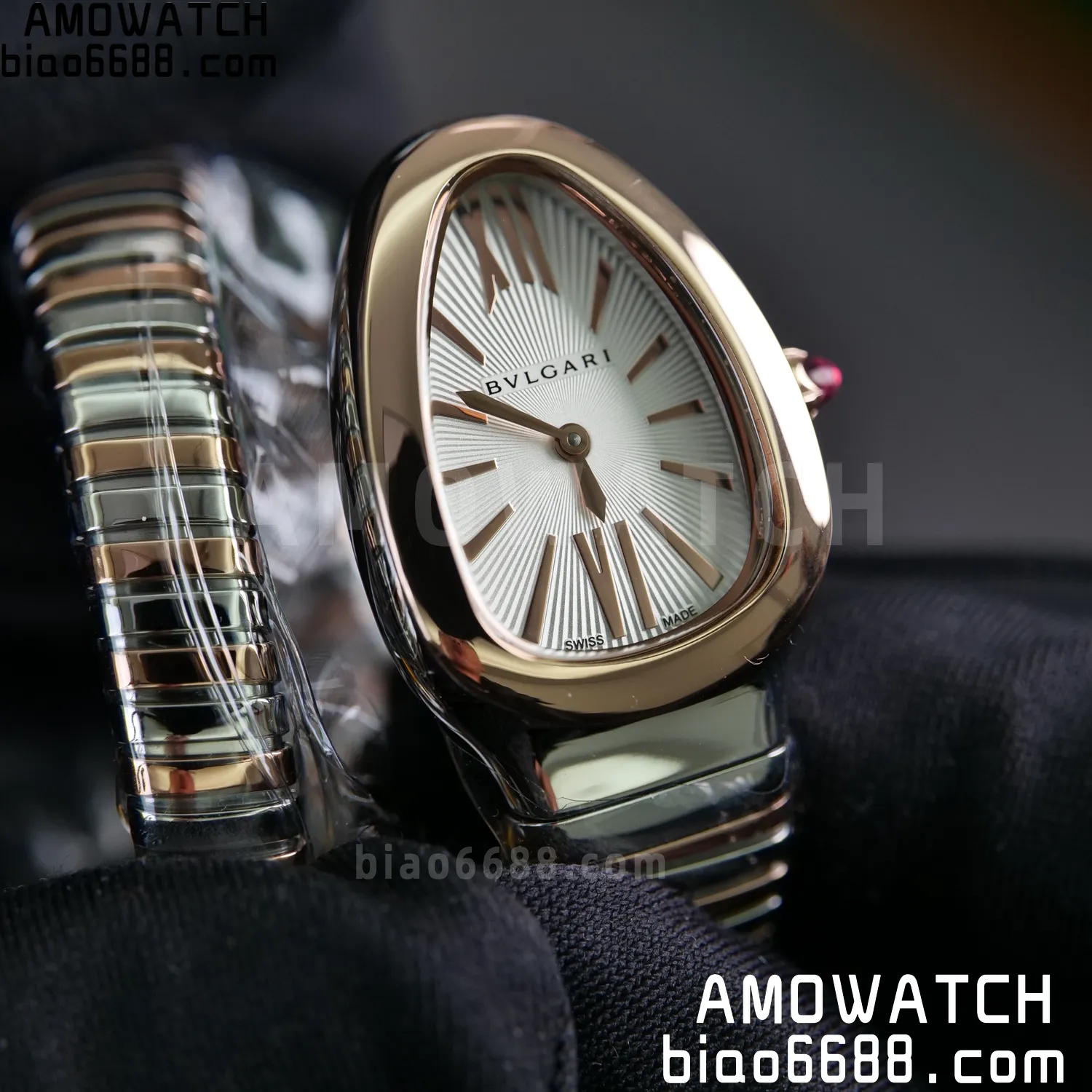 BVLGARI Serpenti Seduttori Watch 103708 SS.RG BVF 1:1 Best Edition White Dial on SS/YG Bracelet ETA Quartz 60 0b19e3012dbea1f AMO Watch