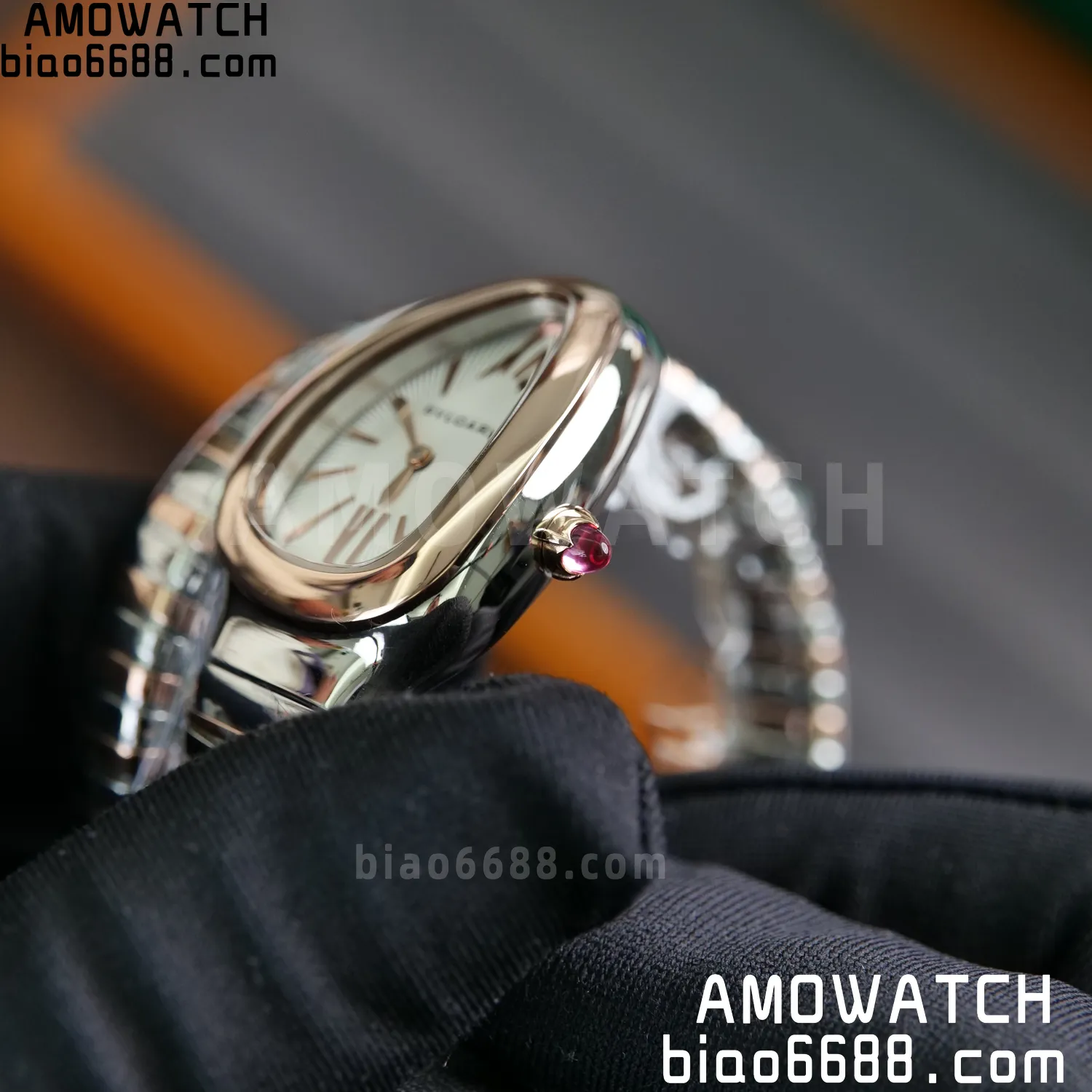 BVLGARI Serpenti Seduttori Watch 103708 SS.RG BVF 1:1 Best Edition White Dial on SS/YG Bracelet ETA Quartz 58 240716aac9b0650 AMO Watch