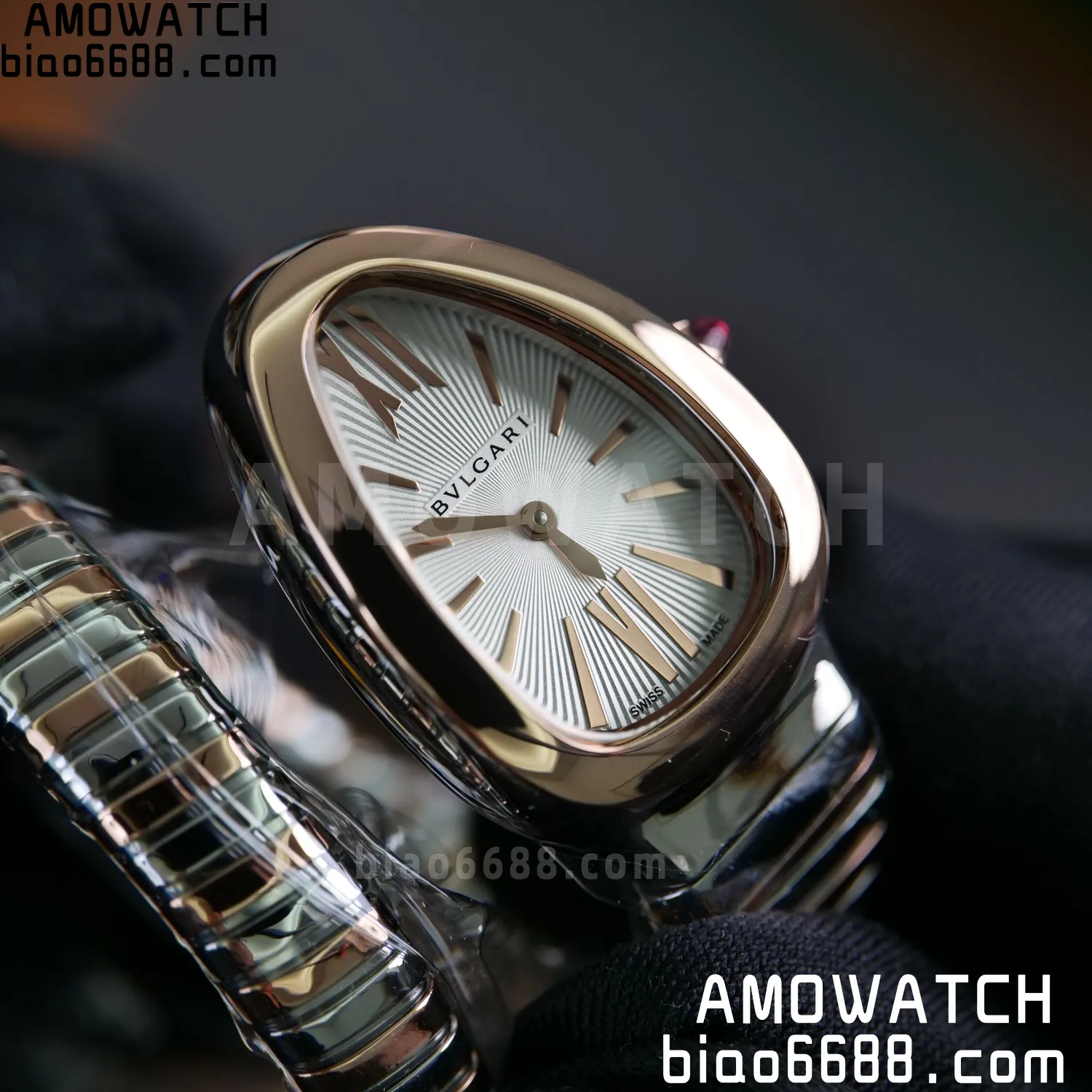 BVLGARI Serpenti Seduttori Watch 103708 SS.RG BVF 1:1 Best Edition White Dial on SS/YG Bracelet ETA Quartz 62 26a0f51f0843055 AMO Watch