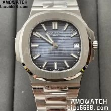 Patek Philippe Nautilus 5711/1A-010 3KF 1:1 Best Edition Blue Textured Dial on SS Bracelet A324 Super Clone V2