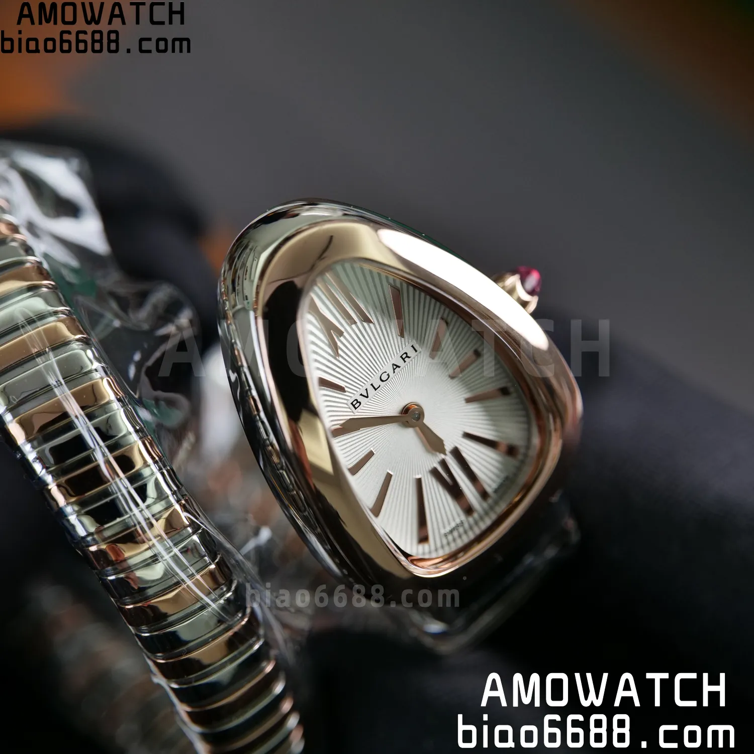 BVLGARI Serpenti Seduttori Watch 103708 SS.RG BVF 1:1 Best Edition White Dial on SS/YG Bracelet ETA Quartz 59 813643d38d192a7 AMO Watch