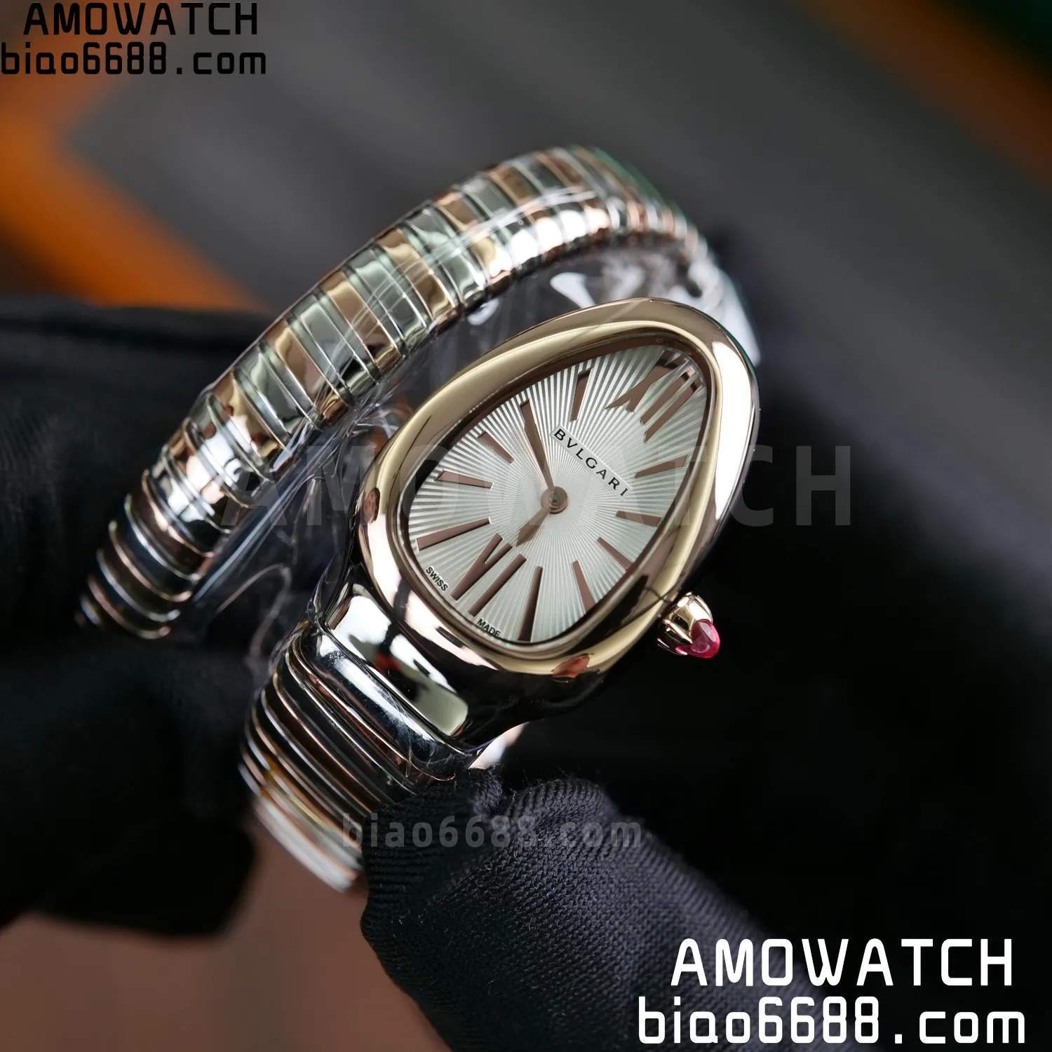 BVLGARI Serpenti Seduttori Watch 103708 SS.RG BVF 1:1 Best Edition White Dial on SS/YG Bracelet ETA Quartz 50 8763d53c619b140 AMO Watch