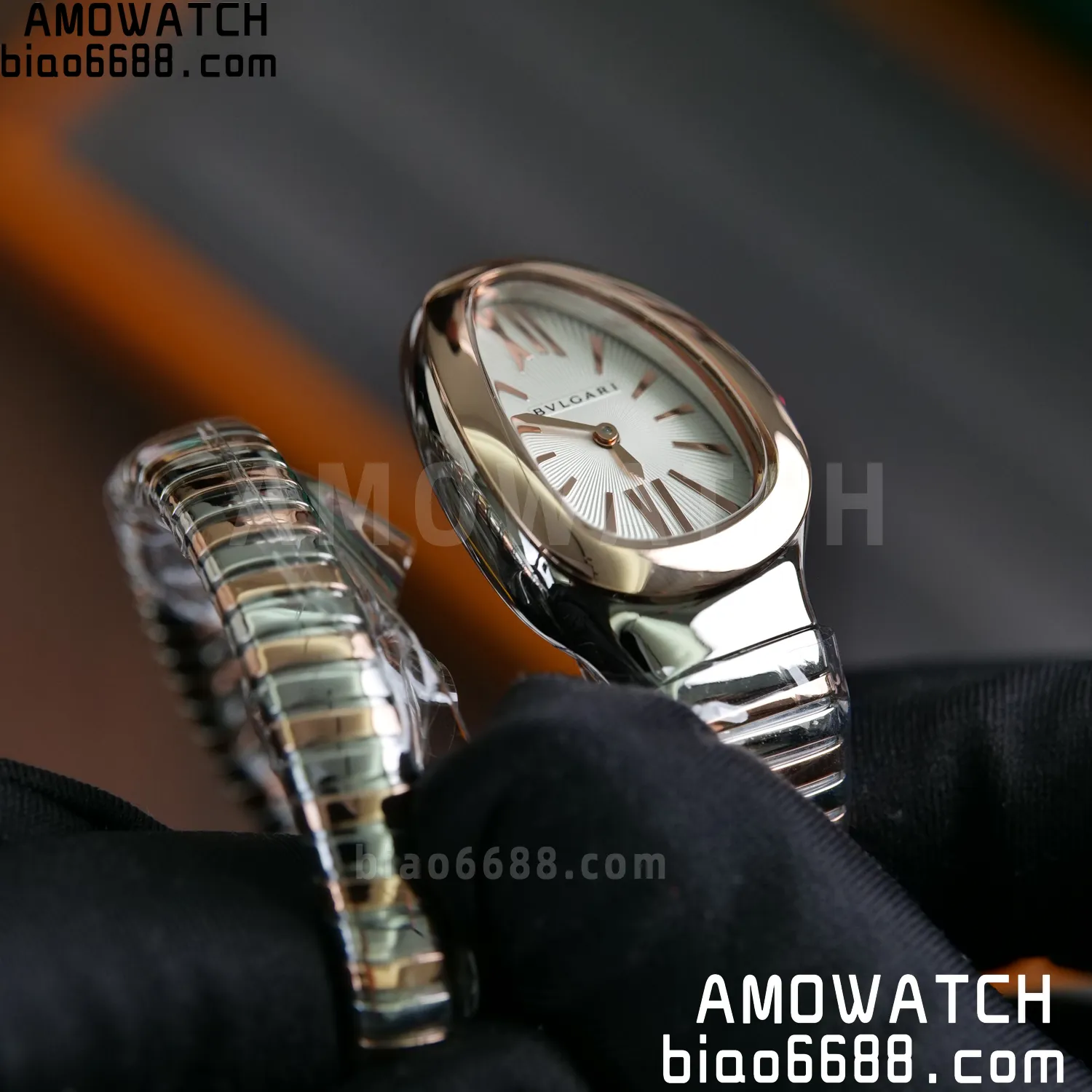 BVLGARI Serpenti Seduttori Watch 103708 SS.RG BVF 1:1 Best Edition White Dial on SS/YG Bracelet ETA Quartz 57 910ca5a9eb0dd50 AMO Watch