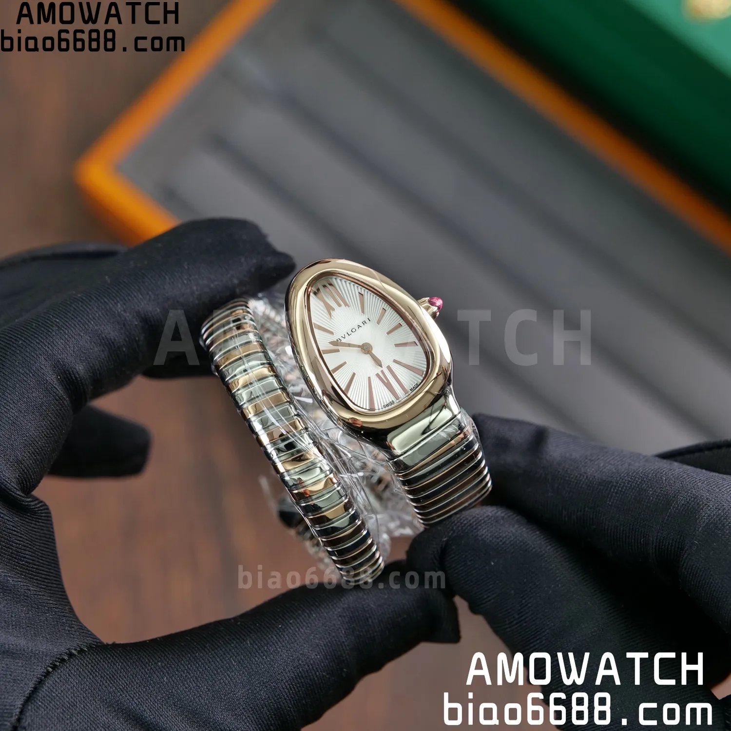 BVLGARI Serpenti Seduttori Watch 103708 SS.RG BVF 1:1 Best Edition White Dial on SS/YG Bracelet ETA Quartz 65 a9d65cd8dedf64a AMO Watch