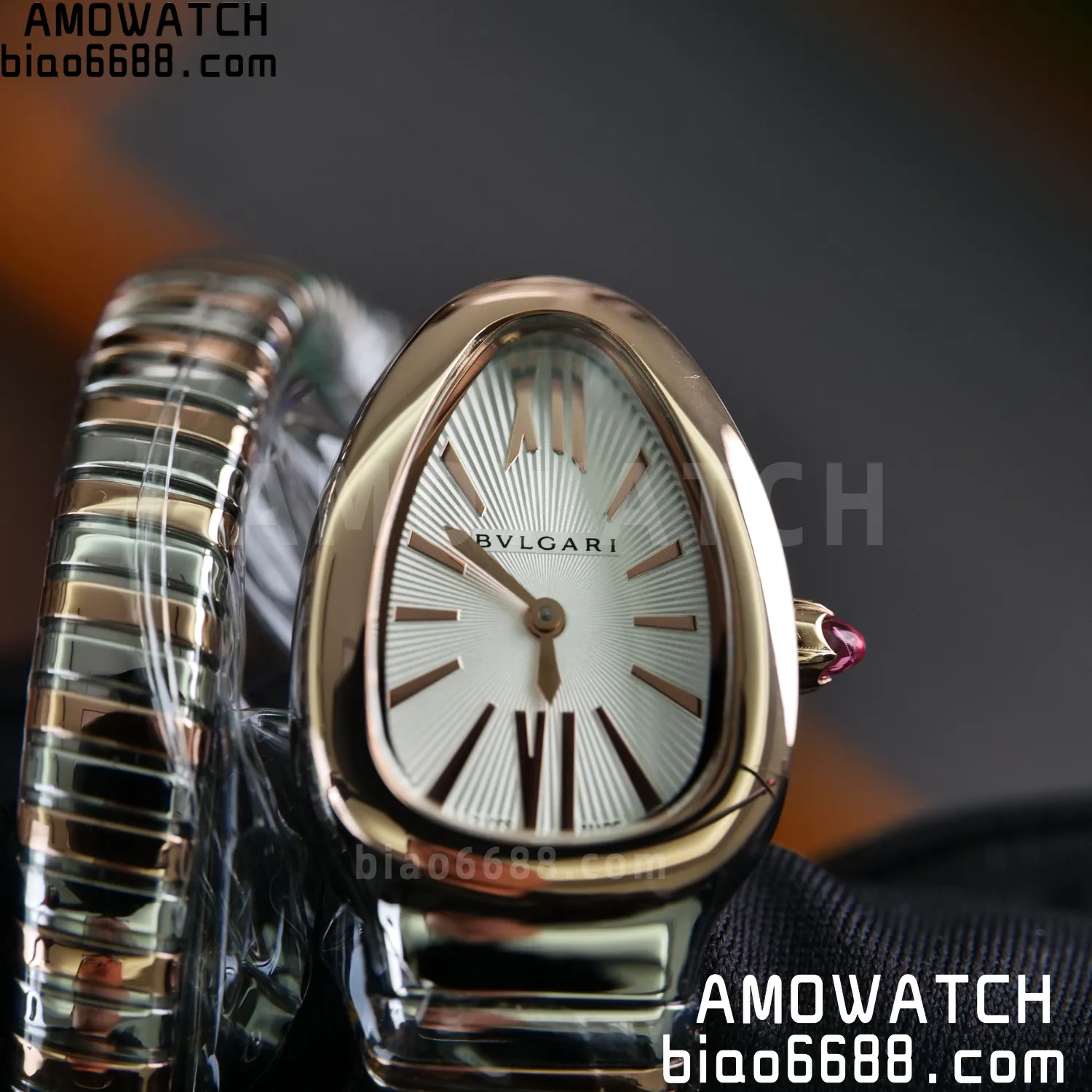 BVLGARI Serpenti Seduttori Watch 103708 SS.RG BVF 1:1 Best Edition White Dial on SS/YG Bracelet ETA Quartz 63 dad5d328e972fa2 AMO Watch