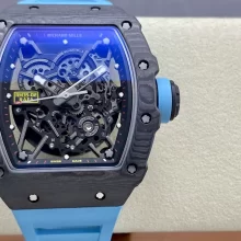 RICHARD MILLE RM035-02 NTPT ZF 1:1 Best Edition Skeleton Dial on Blue Rubber Strap RMAL1 Super Clone V6