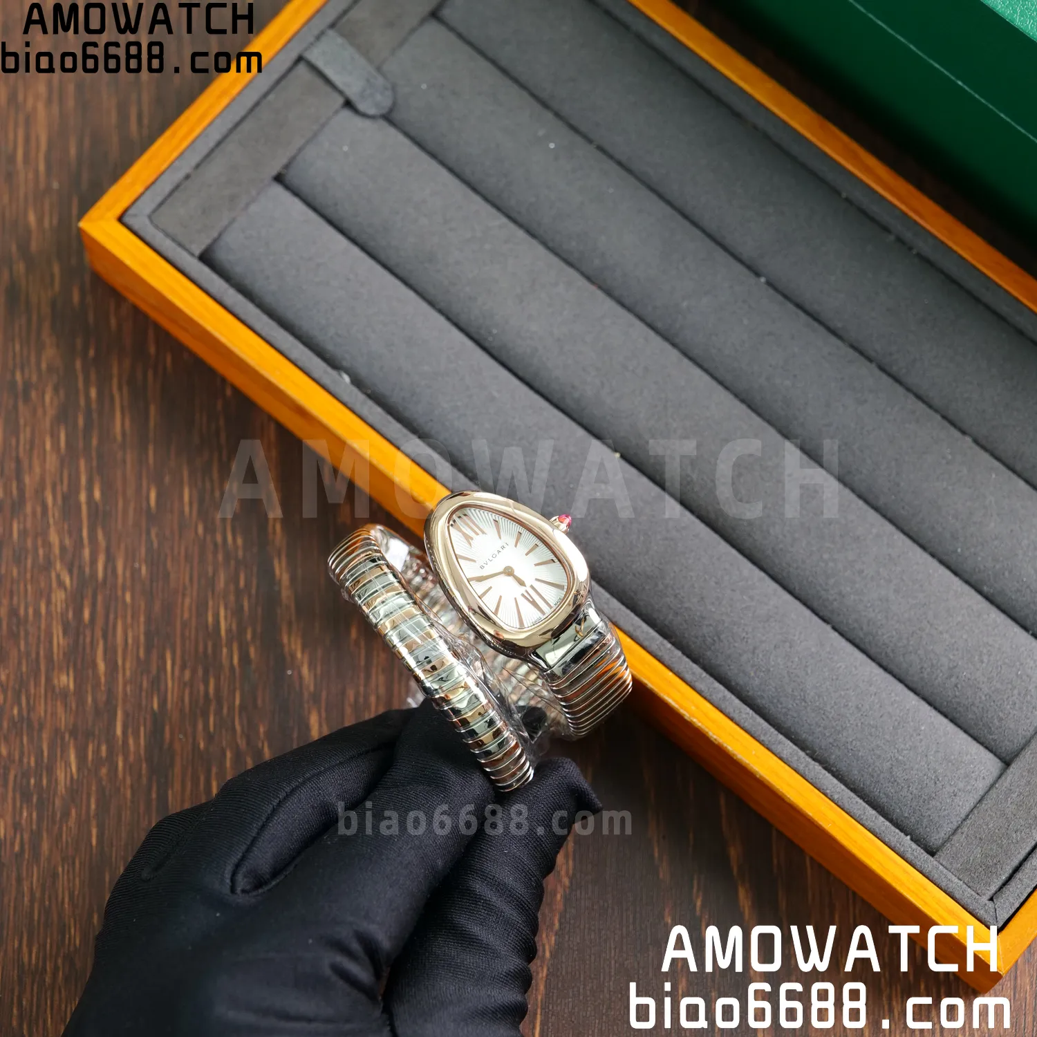 BVLGARI Serpenti Seduttori Watch 103708 SS.RG BVF 1:1 Best Edition White Dial on SS/YG Bracelet ETA Quartz 45 e33a4662713b6bd AMO Watch