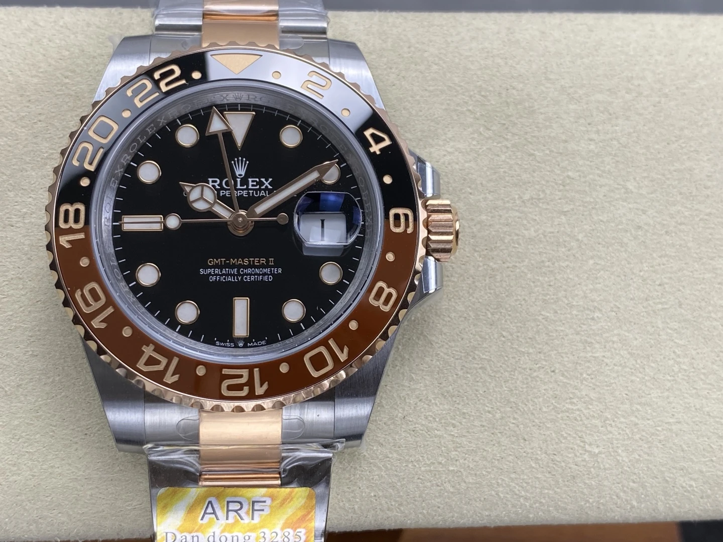 Rolex GMT-Master II 126711 CHNR Black/Brown Ceramic ARF Factory 1:1 Best Edition on SS/RG Bracelet DD3285 CHS(Gain Weight)V2 24 579b2bf9a14cc58 AMO Watch