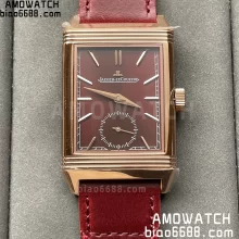 JL Tribute Monoface Small Seconds 713256J RG MGF 1:1 Best Version Red Dial on Red Braided/Leather Strap