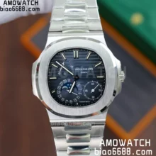 Patek Philippe Nautilus 5712 SS PPF 1:1 Best Edition Tiffany Logo Blue Dial on SS Bracelet A240 Super Clone V4