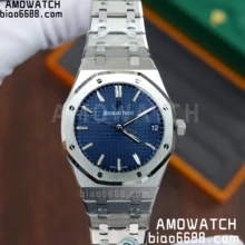 AP Pre Order: Royal Oak 41mm 15500 SS APSF 1:1 Best Edition blue Textured Dial on SS Bracelet A4302 Super Clone V3