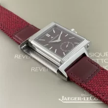 JL Tribute Monoface Small Seconds 397846J SS MGF 1:1 Best Version Red Dial on Red Braided/Leather Strap