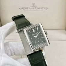 JL Master Reverso Tribute Small Seconds 397843J SS MGF 1:1 Best Version Green Dial on Green Leather Strap A854A