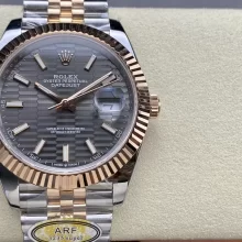 Rolex DateJust 126331-0001 41mm RG ARF 1:1 Best Edition RG Textured Stick Dial on Jubilee Bracelet SH3235