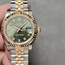 Rolex Datejust 28mm 279171 Ladies RG/SS GS Factory 1:1 Best Edition Green Dial Diamond Markers