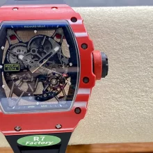 RICHARD MILLE RM035-02 Red NTPT S7 Factory 1:1 Best Edition Skeleton Dial on Black Rubber Strap RMAL1 Super Clone V6