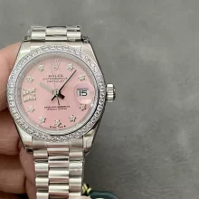 Rolex Datejust 28mm 279173 Ladies SS GS 1:1 Best Edition Pink Dial Diamond Markers