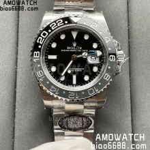 Rolex GMT-Master II 126710 BLNR Black/Gray Ceramic 904L Steel Clean Factory Best Edition on Oyster Bracelet DD3285 CHS