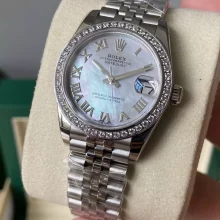 Rolex DateJust 31mm 278384 A+ Factory 1:1 Best Edition MOP Roman Dial on Diamond Bezel DD2824