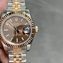 Rolex Datejust 28mm 279171 Ladies RG/SS GS Factory 1:1 Best Edition Brown Dial