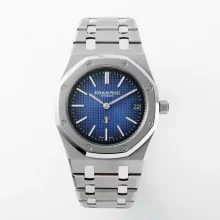 AP Royal Oak 39mm 15202IP Titanium ZF 1:1 Best Edition Blue Textured Dial on SS Bracelet A2121 V2