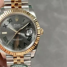 Rolex DateJust 36 126233 Clean Factory 1:1 Best Edition 904L Steel Gray Dial Green Roman