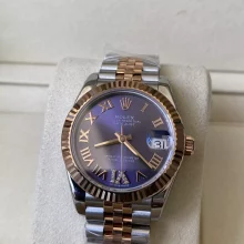 Rolex DateJust SS/RG 31mm 278271 A+ Factory 1:1 Best Edition Violet Roman Dial