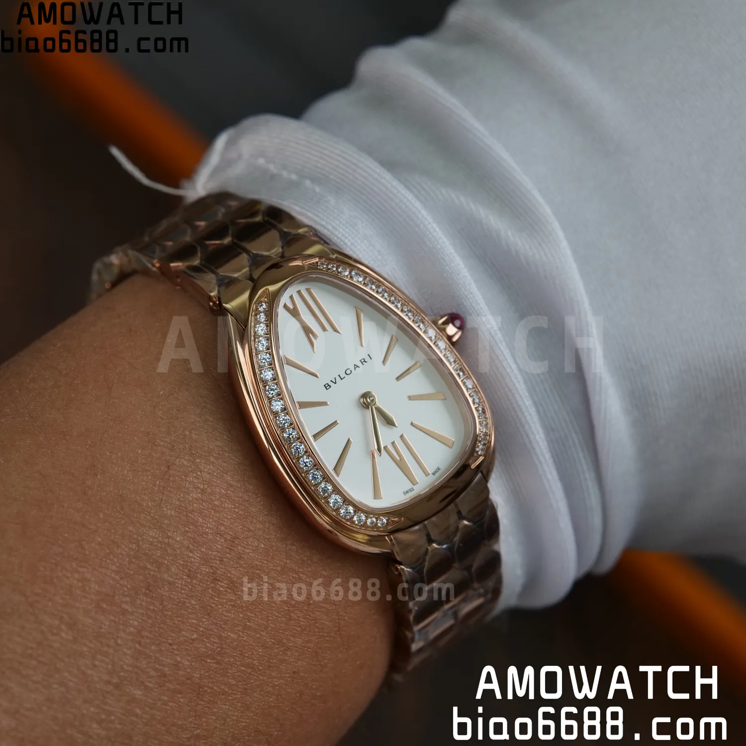 Bvlgari Serpenti Seduttori Watch RG 103146 BVF 1:1 Best Edition White Dial Diamonds Bezel 81 212e7092c41e399 AMO Watch