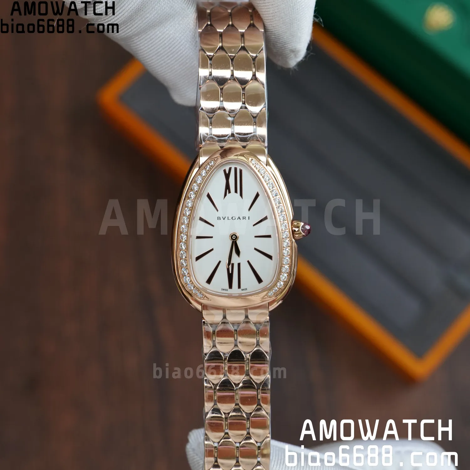Bvlgari Serpenti Seduttori Watch RG 103146 BVF 1:1 Best Edition White Dial Diamonds Bezel 62 5ad4a1499fcd877 AMO Watch