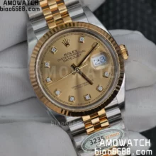 Rolex DateJust 36 126233 Clean Factory 1:1 Best Edition 904L Steel YG Diamonds Dial