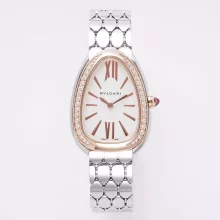 Bvlgari Serpenti Seduttori Watch SS 103143 BVF 1:1 Best Edition White Dial Diamonds Bezel