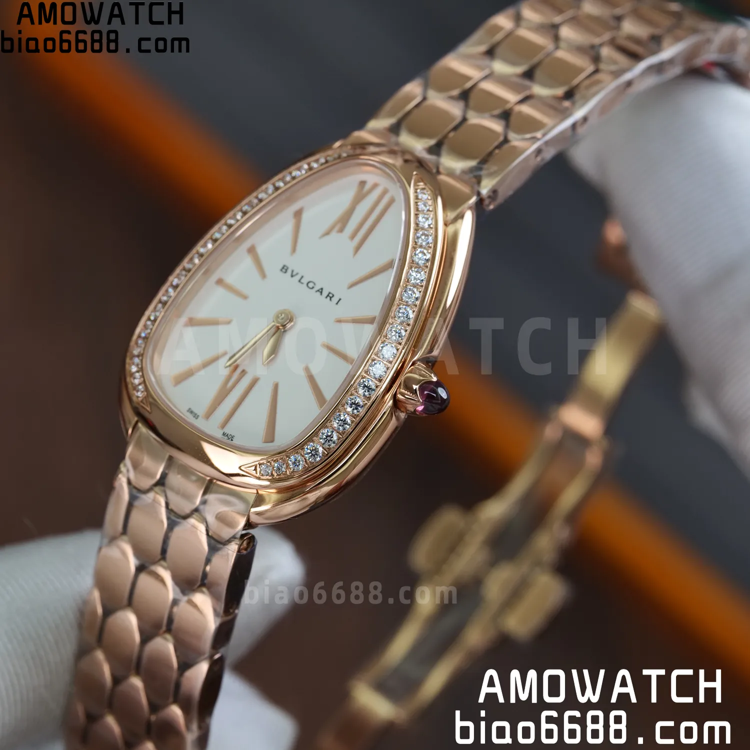 Bvlgari Serpenti Seduttori Watch RG 103146 BVF 1:1 Best Edition White Dial Diamonds Bezel 67 6cc266eb561fca0 AMO Watch
