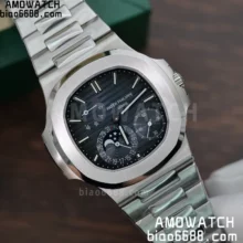 Patek Philippe Nautilus 5712 SS PPF 1:1 Best Edition Blue Dial on SS Bracelet A240 Super Clone V4