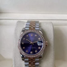 Rolex DateJust SS/RG 31mm 278381 A+ Factory 1:1 Best Edition Violet Dial Diamond Bezel