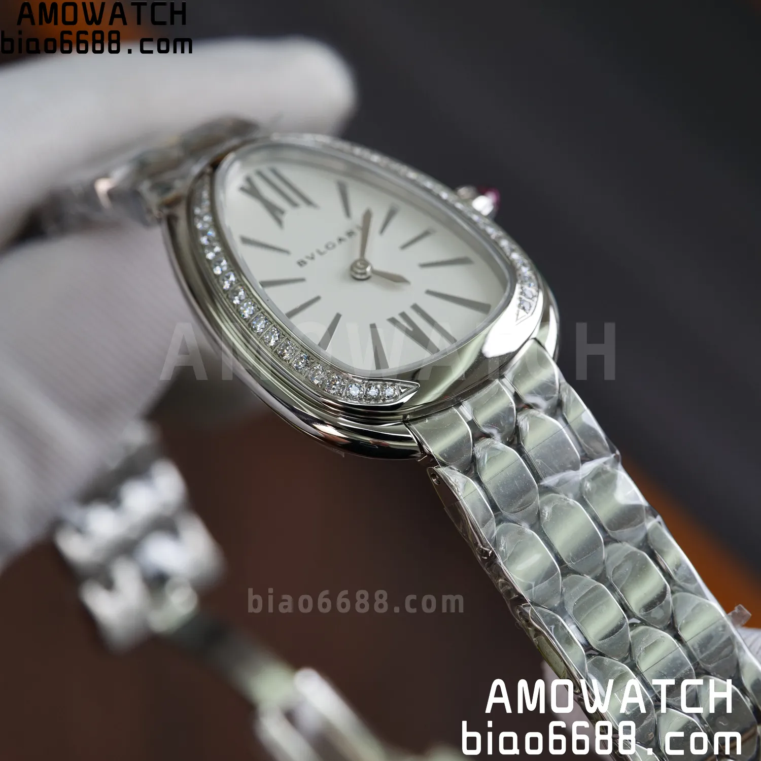 Bvlgari Serpenti Seduttori Watch SS 103361 BVF 1:1 Best Edition White Dial Diamonds Bezel 64 b337615decbcc59 AMO Watch