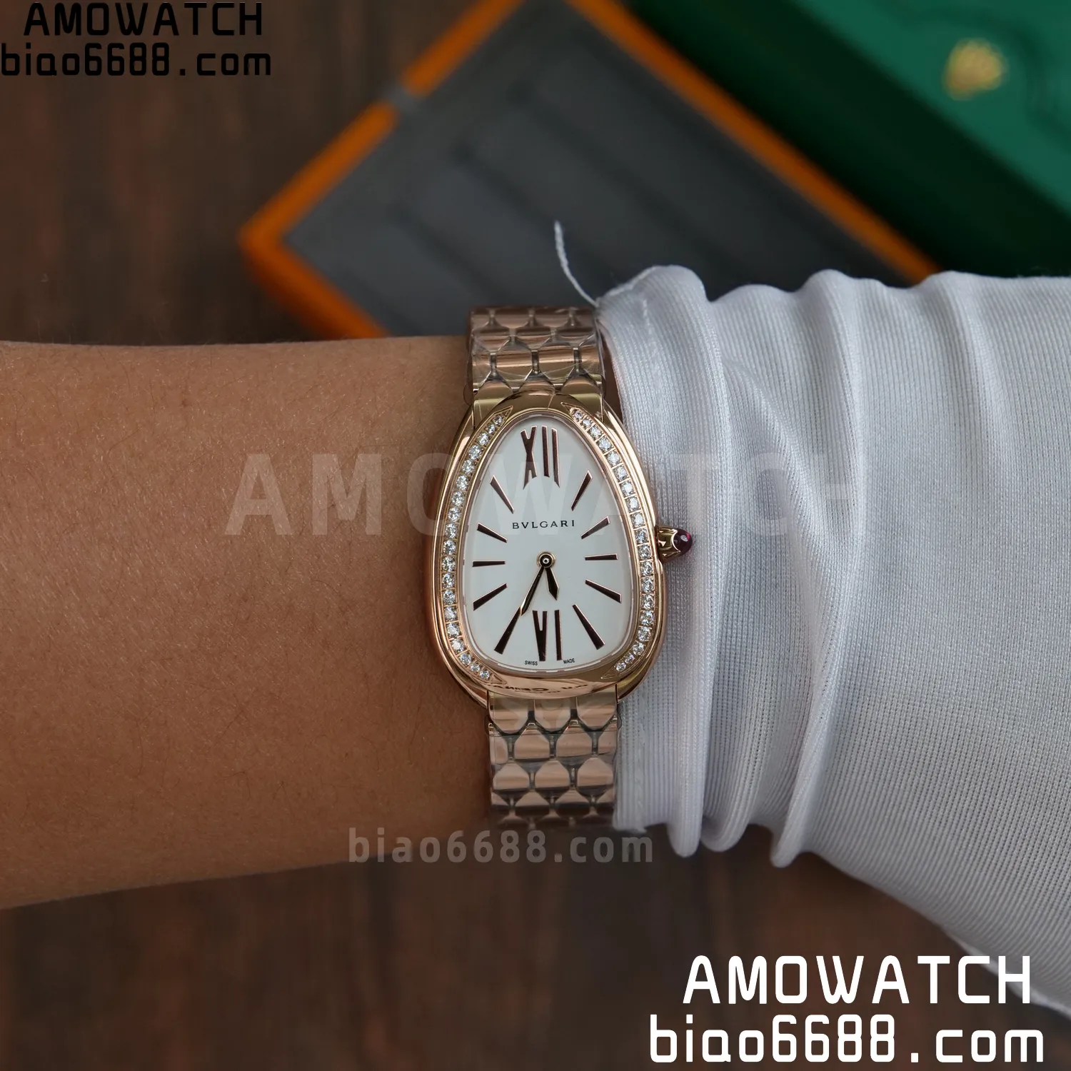 Bvlgari Serpenti Seduttori Watch RG 103146 BVF 1:1 Best Edition White Dial Diamonds Bezel 79 be3d70e7cbca53f AMO Watch