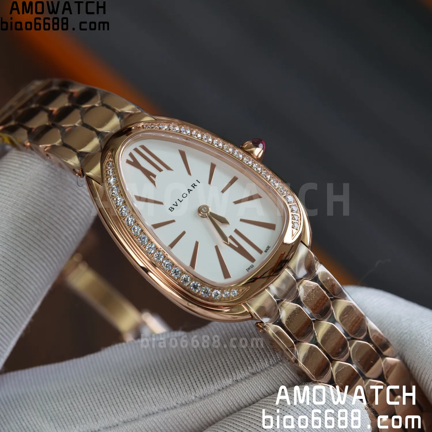Bvlgari Serpenti Seduttori Watch RG 103146 BVF 1:1 Best Edition White Dial Diamonds Bezel 68 e08791ef9e9e8d2 AMO Watch