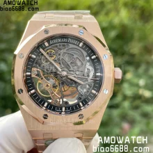 AP Royal Oak 41mm Skeleton 15407 RG THB Factory 1:1 Best Edition Skeleton Dial on RG Bracelet A3132 V2