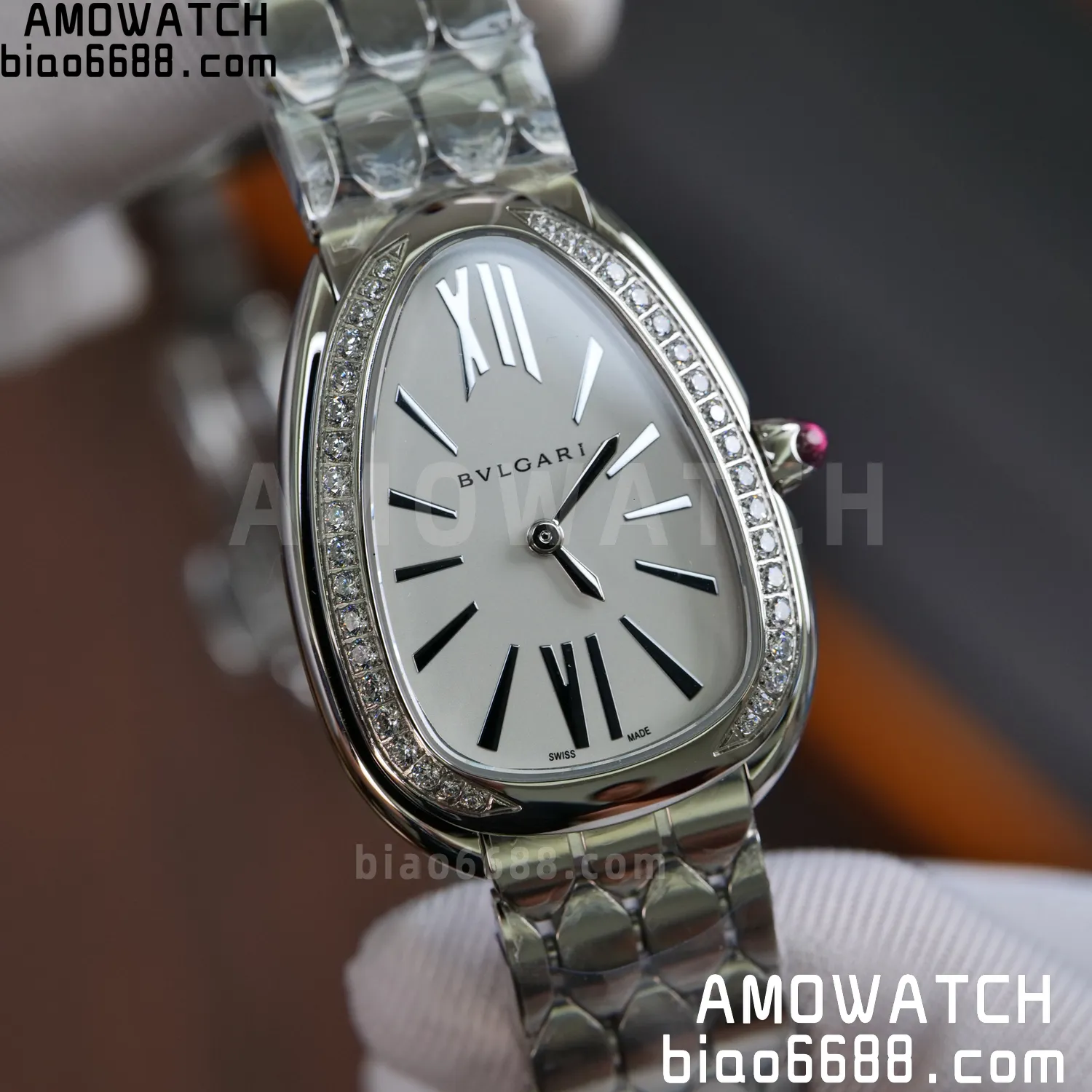 Bvlgari Serpenti Seduttori Watch SS 103361 BVF 1:1 Best Edition White Dial Diamonds Bezel 72 eb1d07125f19c9e AMO Watch