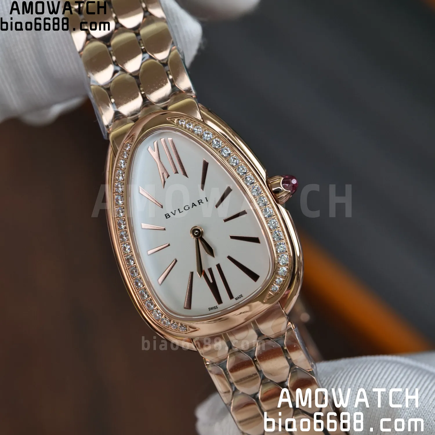 Bvlgari Serpenti Seduttori Watch RG 103146 BVF 1:1 Best Edition White Dial Diamonds Bezel 71 edb45363a61747d AMO Watch