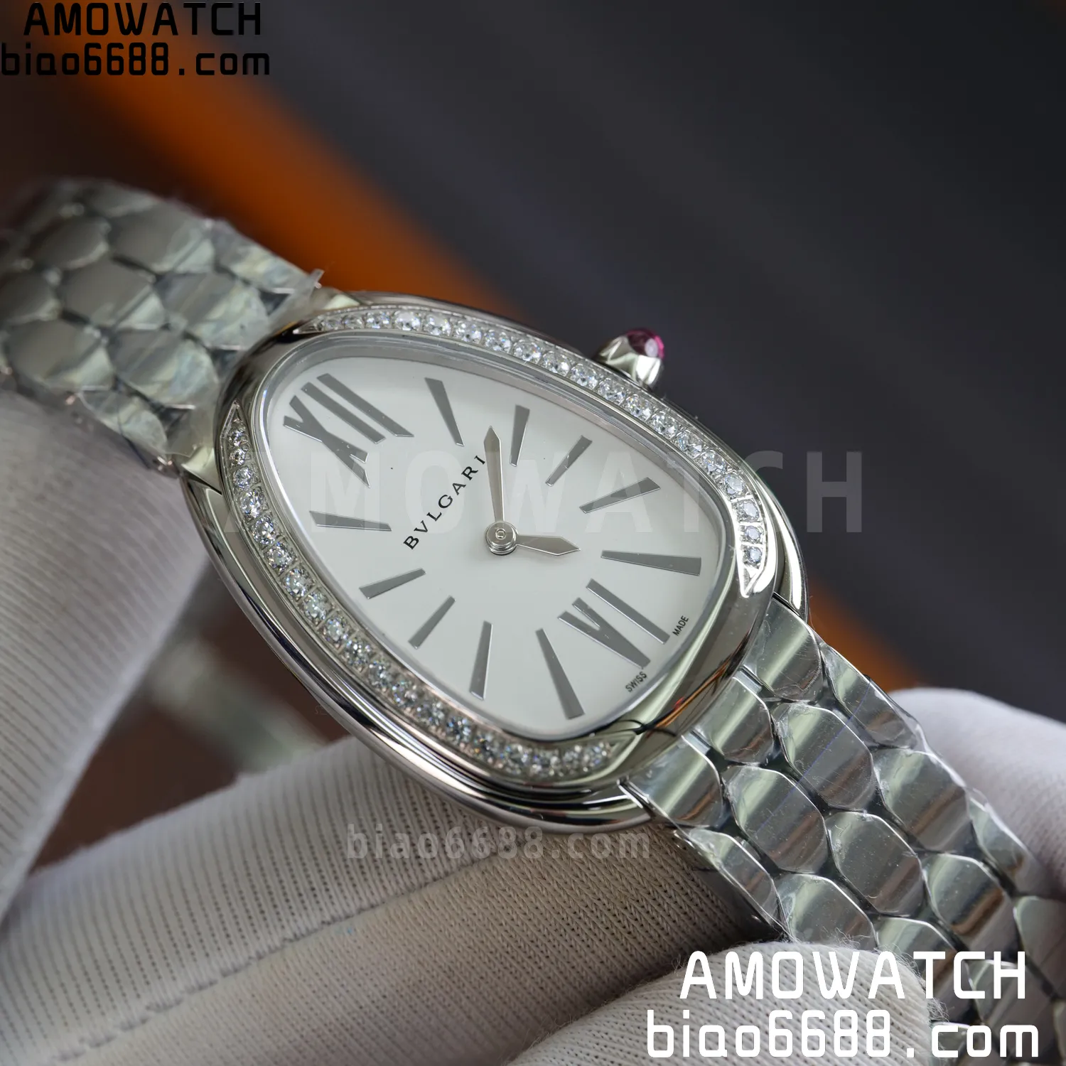 Bvlgari Serpenti Seduttori Watch SS 103361 BVF 1:1 Best Edition White Dial Diamonds Bezel 67 f12bd373eaee117 AMO Watch