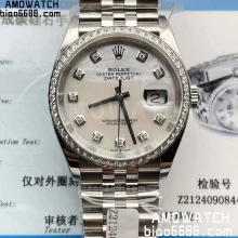 Rolex DateJust 41 126334 Clean Factory MOP Dail on Moissanite Bezel