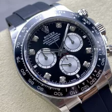 Rolex Daytona 126519 BT Factory 1:1 Best Edition Black Diamonds Dial on Oysterflex Rubber Strap