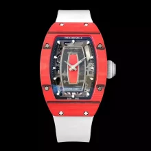 RICHARD MILLE RM07 RM07-01 Red NTPT G+ Factory 1:1 Best White Rubber Strap