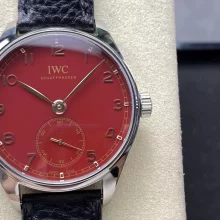 IWC Portuguese IW358315 GR Factory 1:1 Best Edition SS Red Dial Silvery Markers