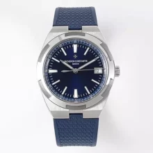 VC Overseas 4500V SS ZF 1:1 Best Edition Blue Dial on Blue Rubber Strap A5100